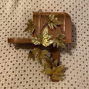 Home Interiors Brass and Copper hanging mailbox. Vintage.